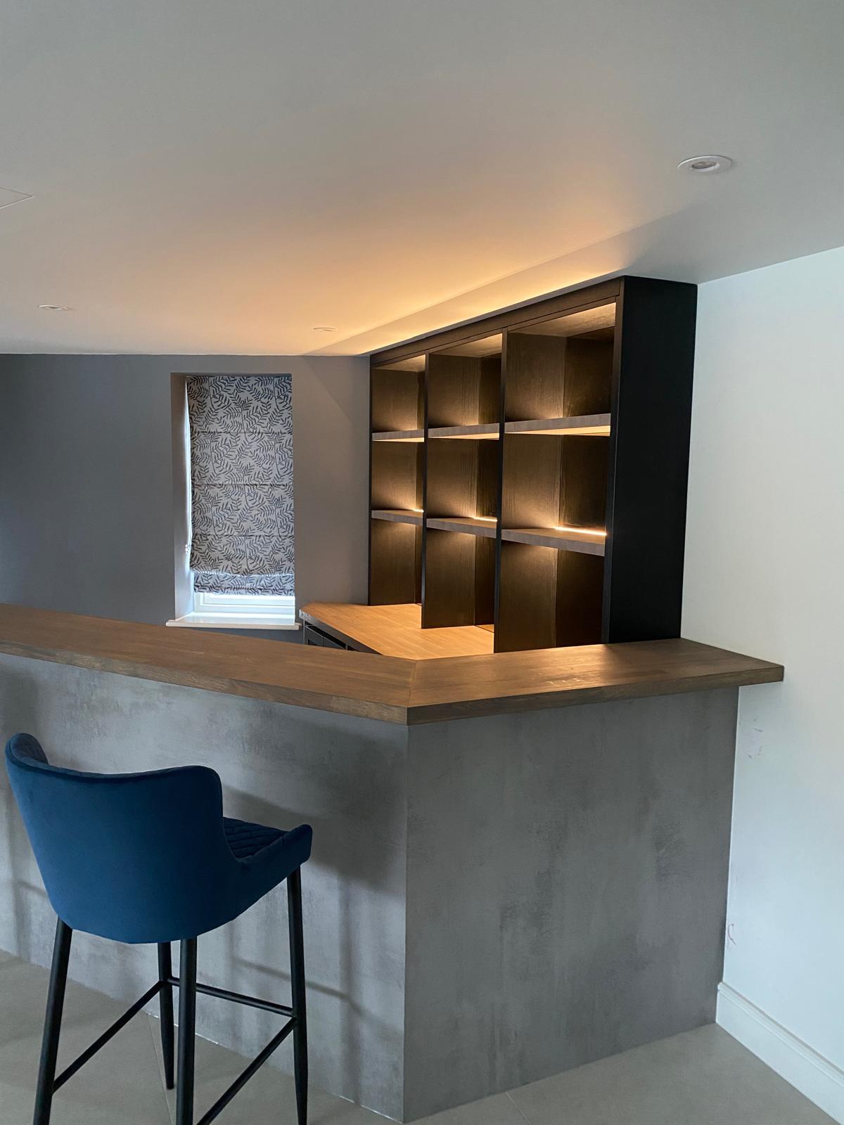 home bar. bespoke cabinetry maker in essex